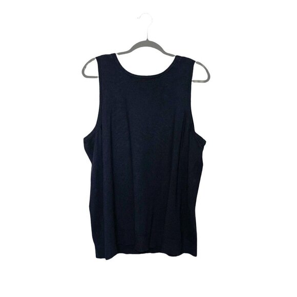 NWT‎ Lane Bryant 22/24 Black Knit Tank Top Sleeveless Square Neck - Picture 2 of 3